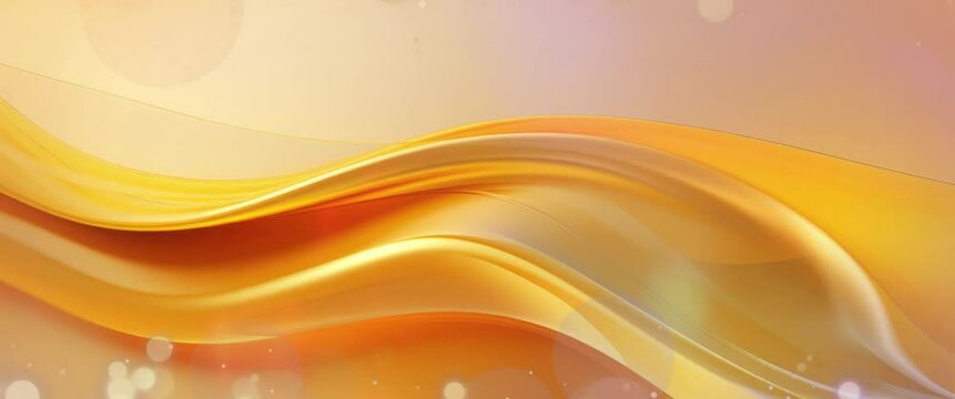 Anamorphic video abstract drawing yellow gold color background for branding and product presentation.