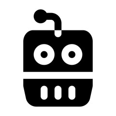 Bot representation in a solid icon