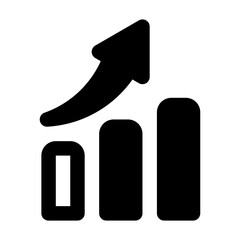 Analytics insights in a solid icon