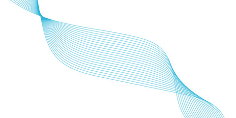 Fototapeta premium Abstract vector background with blue wavy lines. Blue wave background. Blue lines vector illustration. Curved wave. Abstract wave element for design.