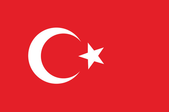 Flag of the Turkey symbol, banner vector illustration. 