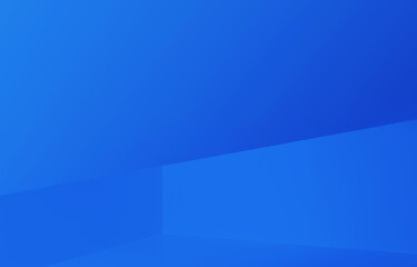 Abstract geometric blue background with color gradient, 3d render