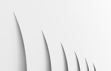 White abstract background with scratches, 3d render