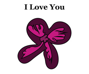 Pink color flower on white background with vector illustrations