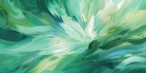 Fototapeta na wymiar Beautiful abstract green impressionistic floral design background. beautiful Generative AI AIG32