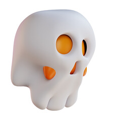 3d illustration of a Halloweens skull