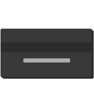credit card Black, blue, yellow front and back