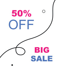 Promo banner template. Special sale offer. Vector illustration, background