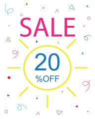 Promo banner template. Special sale offer. Vector illustration, background