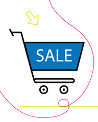 Promo banner template. Special sale offer. Vector illustration, background