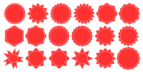 Set of sale stickers, price stickers, promo, quality and sale tags isolated on transparent background. Vector illustration