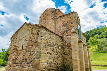 Fototapeta premium Church of San Miguel de Lillo in Oviedo, Spain - A UNESCO World Heritage Site