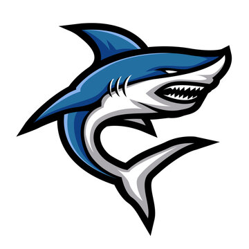 Shark Mascot. E-Sport Logo. Shark Attack.