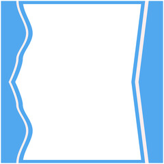 Blue And White Frame Basic Shape

