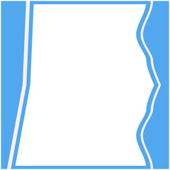 Blue And White Frame Basic Shape

