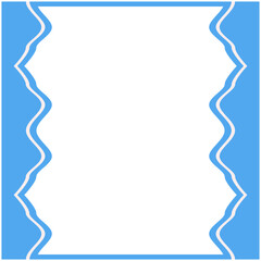 Blue And White Frame Basic Shape


