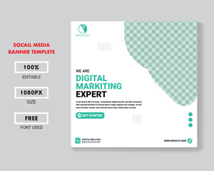 digital marketing agency social media banner template