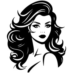 Woman Profile Silhouettes - Vector Illustration