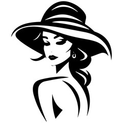 Woman Profile Silhouettes - Vector Illustration