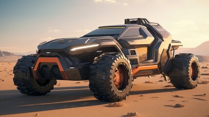 Fototapeta na wymiar Off-Road Marvel Tackling the Desert Sands with Precision