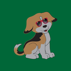 dog sunglass t shirt design