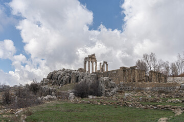 Ancient ruins of Faqra near Faraya, Lebanon