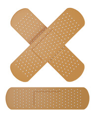 3d rendering adhesive bandages transparent