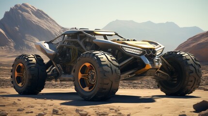 Futuristic Desert Pioneers Roaming Free in Style: Luxury Off-Road Buggy Cars