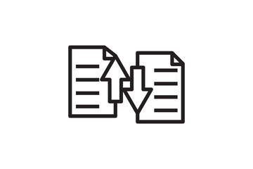 document change single icon design line concept