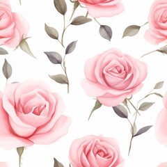 Rose Petals Gracefully Painted on White: A Soft Watercolor Background