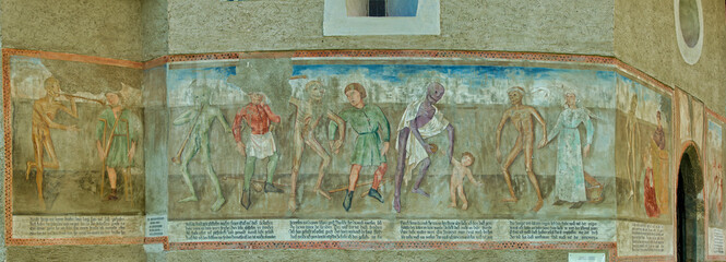 Fresco of Death Dance Chapel, Metnitz, Carinthia, Austria