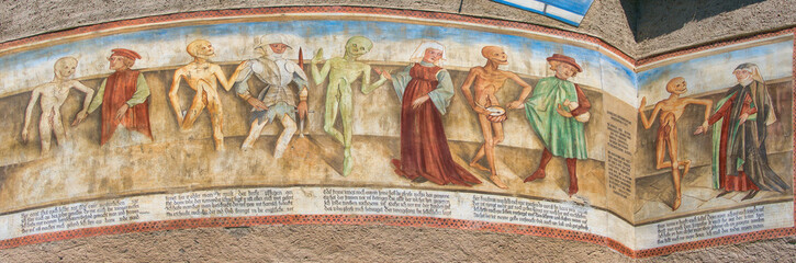 Fresco of Death Dance Chapel, Metnitz, Carinthia, Austria