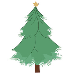 Cute Christmas Tree Vector: Adorable and Festive Holiday Illustration for Greeting Cards, Decorations, and More