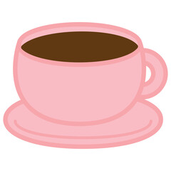 Cup of Coffee and Cake on White Saucer