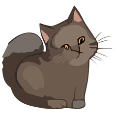 Obraz premium Vibrant Whiskers and Playful Paws: A Colorful Collection of Cute Cat Illustrations Created with Precision and Love, Perfect for Children's Books, Art Prints, and Crafty Projects - Bring These Adorable