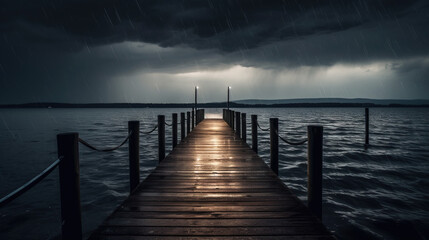 Obraz premium pier on the lake