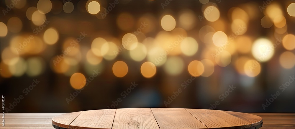 Poster Blurry background of a tabletop for product display or design visual