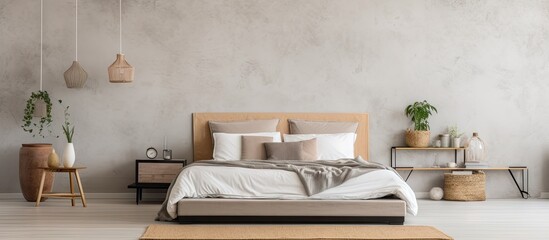 Cozy bedroom with attractive dÃ©cor