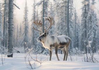 Obraz premium The reindeer or caribou