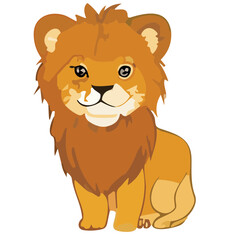 Obraz premium lion, Vibrant Sunburst Vector Art