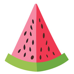 Watermelon slice illustration isolated on white background