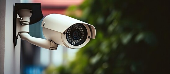 An IP CCTV camera is mounted outside the house for remote monitoring of its owners safety and to potentially save lives - Powered by Adobe