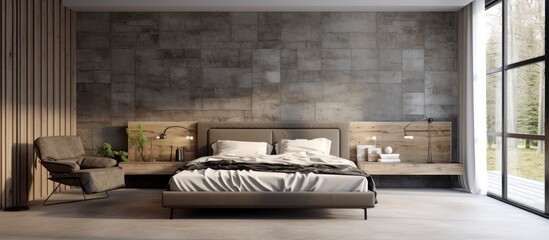 Contemporary and fashionable bedroom interior