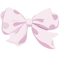 Pink Bow adorned with Butterfly Wings in a White Background - Nature-inspired Vector Illustration with a Touch of Beauty and Summer Elegance