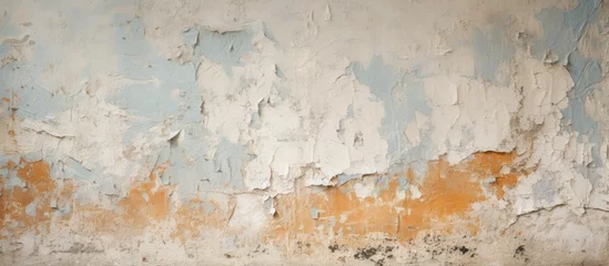Foto op Plexiglas Verweerde muur During the wall s refurbishment its old peeling plaster remains as a flat background
