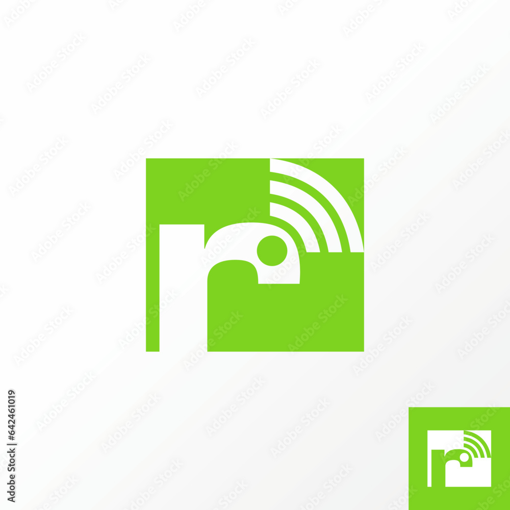Poster logo design graphic concept creative abstract premium vector stock sign initial r font with router s