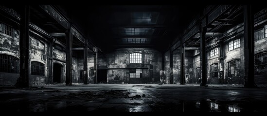 abandoned factory in ruins
