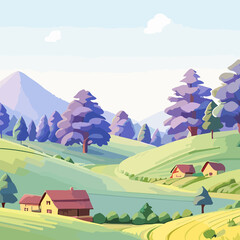 Wandering Through Woodlands: A Lush and Enchanted Forest Landscape Background