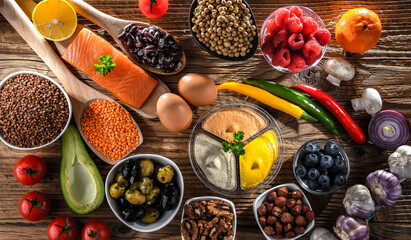 Ingredients of healthy diet that maintains overall health