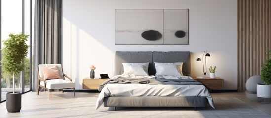 Beautiful contemporary bedroom interior